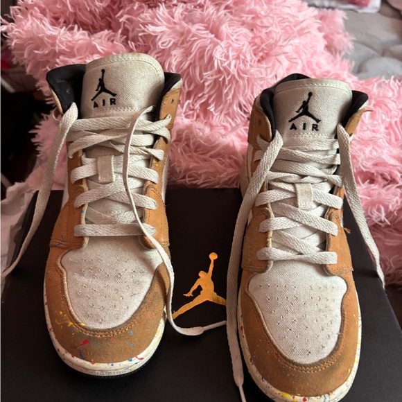 nike brush stroke paint splatter jordan 1’s - Picture 5 of 8